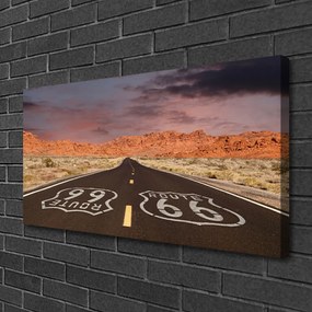 Obraz Canvas Diaľnica cesta púšť 140x70 cm