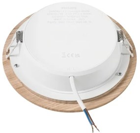 LED Podhľadové svietidlo WOODY SPOT LED/16,5W/230V 4000K dub ø 18,5 cm