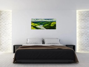 Obraz - Zelená krajina (120x50 cm)