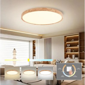 Brilagi - LED stropné svietidlo WOODROUND LED/70W/230V 3000/4000/6000K pr. 80 cm