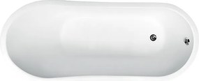 Besco Voľne stojaca vaňa z liateho mramoru Gloria Glam G 150x67 (160x67,5) BESCO-Rozmery: 150x67, BESCO-Farba: Biela/grafit