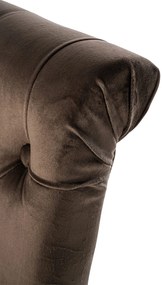 Jedálenská stolička Lisburn - zamat - Hnedá