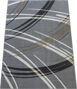 Koberec Lotus 9304 GREY – sivý koberec s geometrickým vzorom Rozmer: 80x150 cm