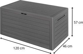 Záhradný úložný box Mosley 280 L sivý