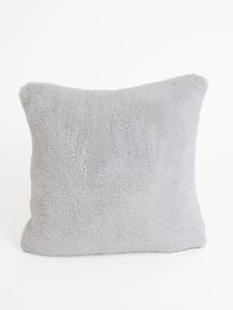 Baránková obliečka na vankúšik mikroplyš 40 × 40 cm – Teddy svetlo sivá
