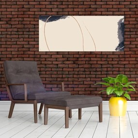 Obraz - Béžová abstrakcia (120x50 cm)
