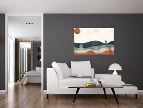Obraz - Ilustrovaná krajina (90x60 cm)