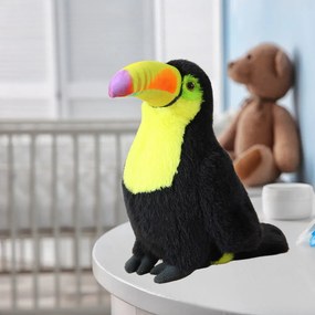 LEAN Toys Plyšový tukan maskot plyšová hračka žltý 35 cm