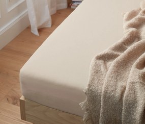 Džersejová napínacia plachta, nadmerná veľkosť, béžová