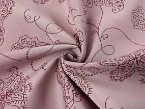 Biante Teflónový okrúhly obrus TF-077 Kvetované ornamenty na staroružovom Ø 60 cm
