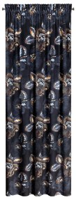 ZATEMŇOVACÍ ZÁVES NA PÁSKE LIMITED COLLECTION PEONIA2 140X270 CM ČIERNA