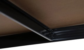 Kovový regál BestBerg BBMS-10B / 90 x 180 x 40 cm / 5 políc / čierna / hnedá