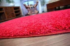 Kusový koberec SHAGGY Izebelie 5cm bordový