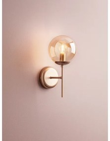 Redo 01-2942 - Nástenné svietidlo MUNDI 1xE14/28W/230V meď/dymové