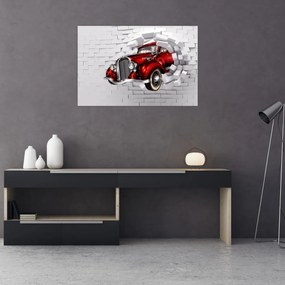 Obraz - Červené auto (90x60 cm)