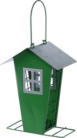 Kovové krmítko pre vtáky – zelené 21 cm