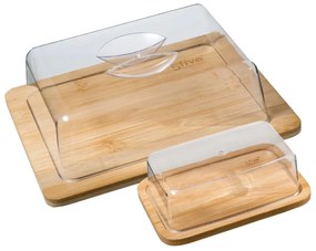 Bambusová dóza na maslo a syr CHEESE AND BUTTER BOX