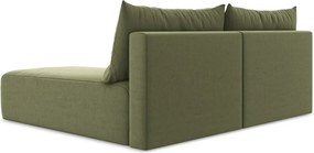 Zelená zamatová rozkladacia/s úložným priestorom rohová pohovka (pravý roh/s leňoškou) Kalena – Makamii