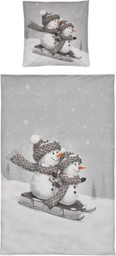 3D obliečky z Renforcé bavlny FROSTY sivé, 100% bavlna Rozmer obliečky: 80 x 80 cm | 135 x 200 cm