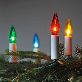 EXIHAND Vianočná reťaz s klipom FELICIA, 16 žiaroviek, farebné svetlo, 10,5m