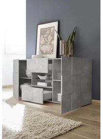 Komoda SERIAN šedý betón