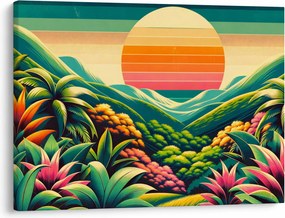 Obraz - Pestrofarebný západ slnka (70x50 cm)