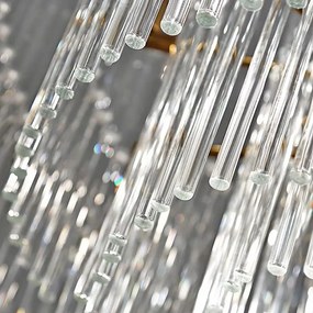 Toolight Toolight, krištáľové stropné svietidlo 6xE14 APP1653-6CP, zlatá lesklá, OSW-01596