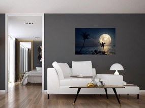 Obraz - Pláž s splnom (90x60 cm)