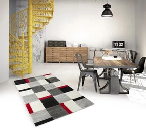 Koberce Breno Kusový koberec ALORA A1026 Red, sivá, viacfarebná,80 x 150 cm
