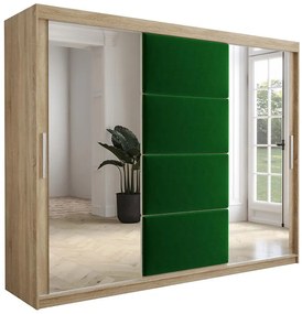 Skriňa Tapi 250 Dub Sonoma/zelená