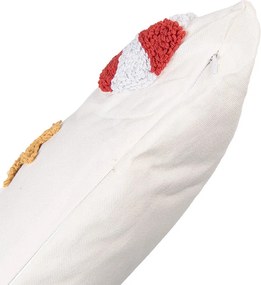 Biely dekoračný vianočný vankúš cukrovej palice Candy Cane – 45*45*4 cm