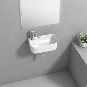 Aqualine Aqualine, BELLE keramické umývadlo 36x22cm, biela, NP365