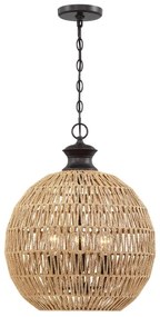 Quoizel QZ-CASABLANCA-3P-PBZ - Závesný luster na reťazi CASABLANCA 3xE27/60W/230V