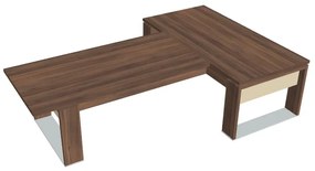 Stôl Verno+ S 200 x 300 cm s rokovacím prvkom, orech / vanilka
