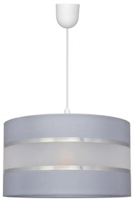 Luster na lanku HELEN 1xE27/15W/230V pr. 35 cm šedá/strieborná