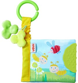 Textilná knižka s hryzadielkom - zvieratká na lúke