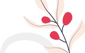 Obraz - Ružová florálna abstrakcia N⁰3 (120x50 cm)