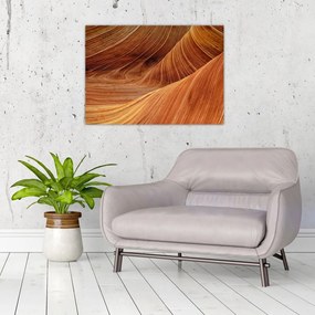 Sklenený obraz - Červený piesok (70x50 cm)