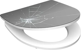 Eisl Sanitär WC sedadlo Duroplast Soft Close Broken Glas High Gloss 82585