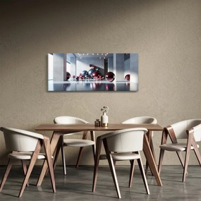 Obraz - 3D priestor s guľami II. (120x50 cm)