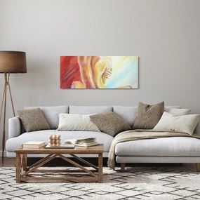 Obraz odpočívajúce ženy, olejomaľba (120x50 cm)