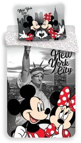 JERRY FABRICS -  Obliečky Mickey a Minnie v New Yorku 02 micro 140/200, 70/90