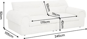 Dizajnová 4-miestna pohovka Misganna 245 cm béžová
