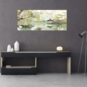 Obraz - Čínske jazero (120x50 cm)