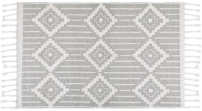 Vonkajší koberec 140 x 200 cm sivá/biela TABIAT Beliani