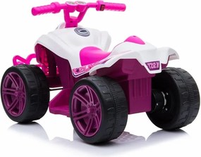 LEAN CARS TR1805 batériová štvorkolka bielo-ružová