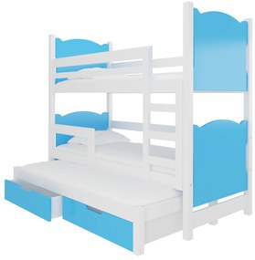 Poschodová detská posteľ 180x75 cm. Akcia -19%. Vlastná spoľahlivá doprava až k Vám domov. 1052132