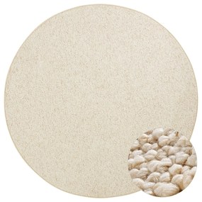 Krémový okrúhly koberec ø 200 cm Wolly – BT Carpet