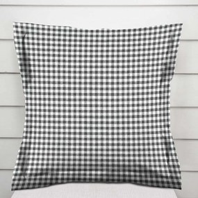 Biante Dekoračná obliečka na vankúš s lemom Rebeka RE-012 Sivo-biela kocka malá 50 x 60 cm