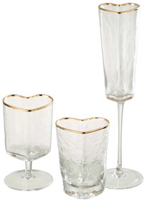 Pohár na sekt v tvare srdca